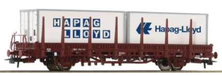 Roco 6600337 - H0 - Rungenwagen  Rangierbahnhof - Hapag-Lloyd, DB, Ep. IV